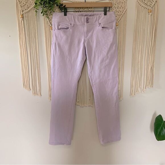 LILLY PULITZER Wisteria Worth Straight Jeans Purple Size 10 - Picture 2 of 16